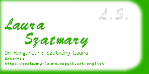 laura szatmary business card